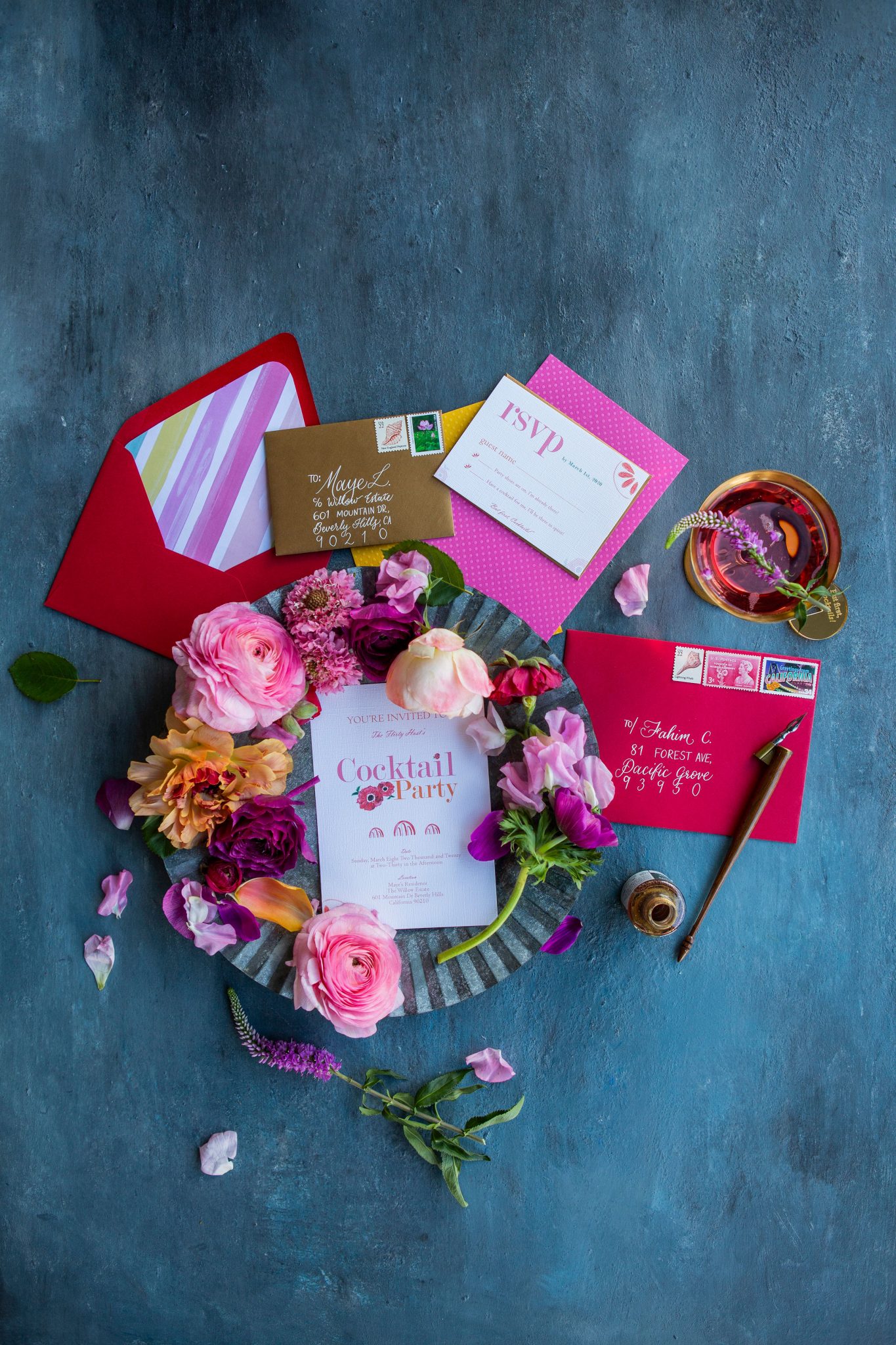 colorful party details greenery wedding decor ideas