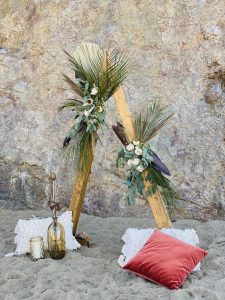 elopement ceremony backdrop