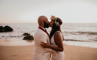 Moody Sunset Elopement in Malibu