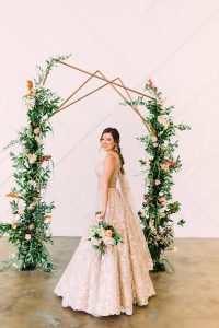 Asymetrical Metal Ceremony Arch - Meadows Events