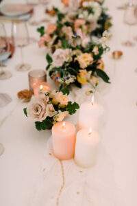 mauve rose flower centerpiece