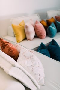 vibrant furniture throw pillows