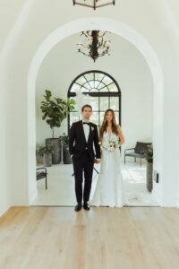 black and white wedding spanish hills country club