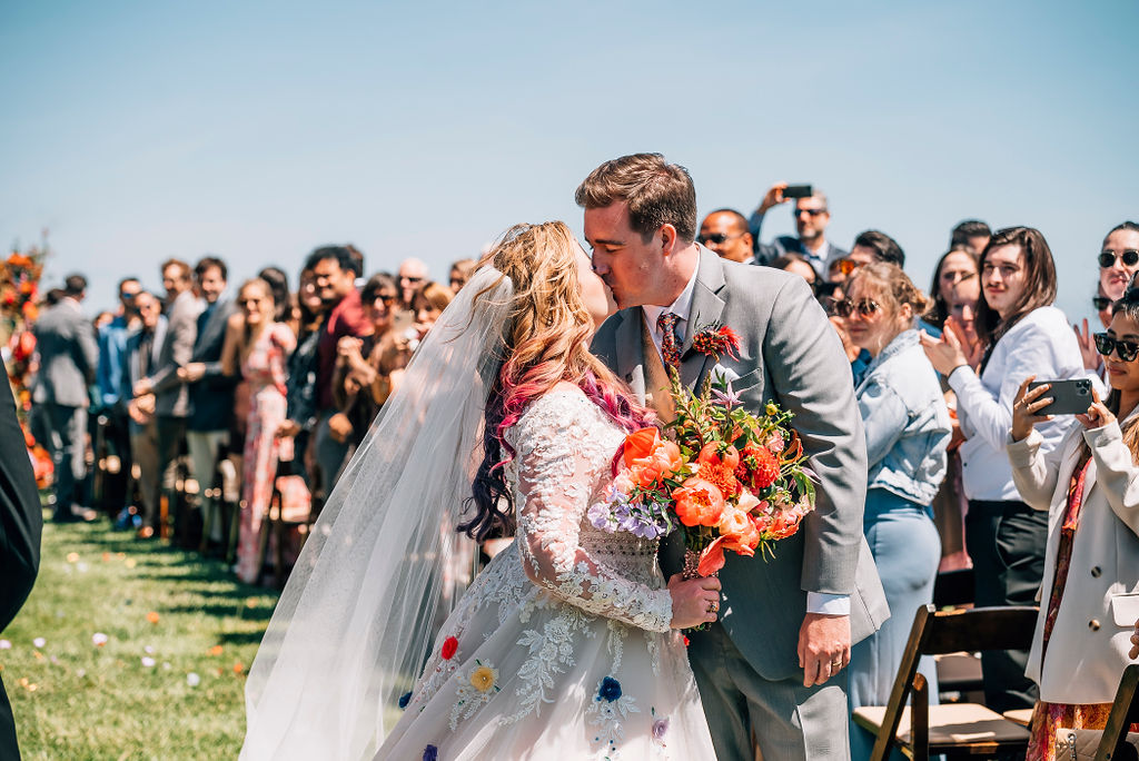 colorful wedding arch _malibu wedding